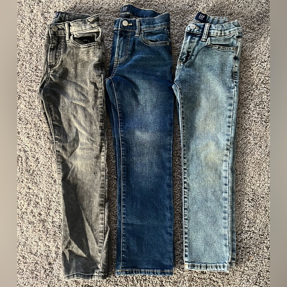 Gap kids boys size 7 denim jeans lot (3 pair)
